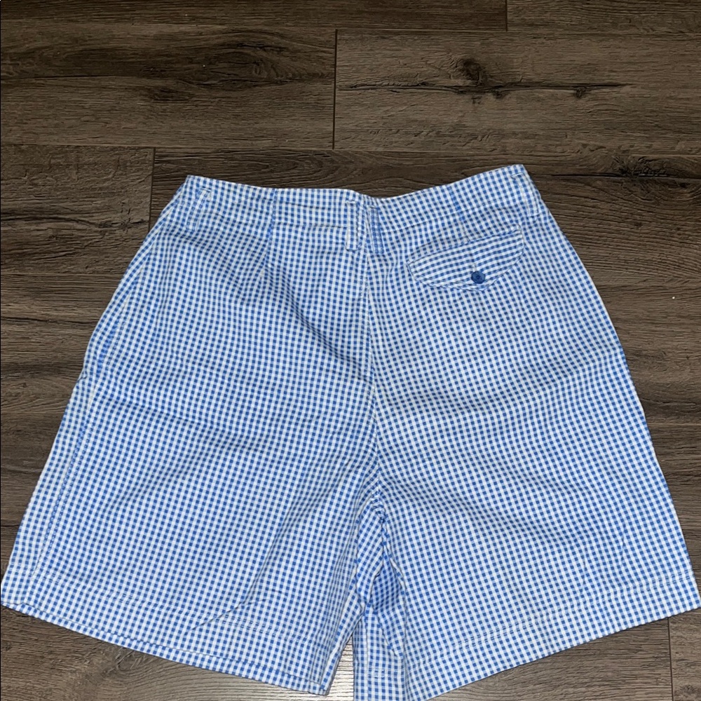 Basic Editions Blue And White Gingham Shorts - image 5